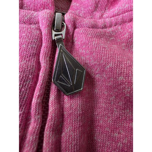 VOLCOM Youth Pink Black Soft Full Zip Hoodie Skater Casual Youth SZ M (12) - Picture 9 of 10